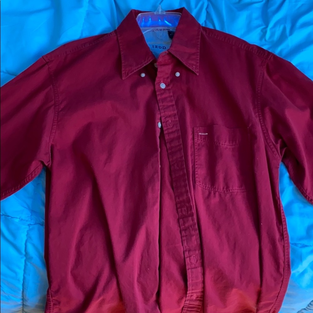 IZOD Beautiful Red Button Up